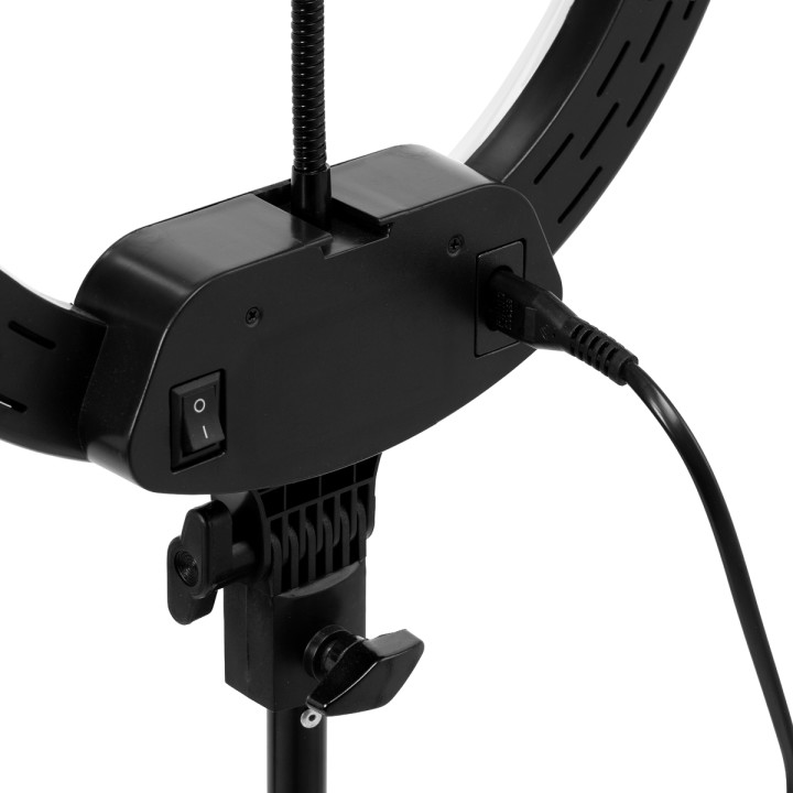 Lampa pierścieniowa Ring Light 13"" 36W LED ze statywem czarna