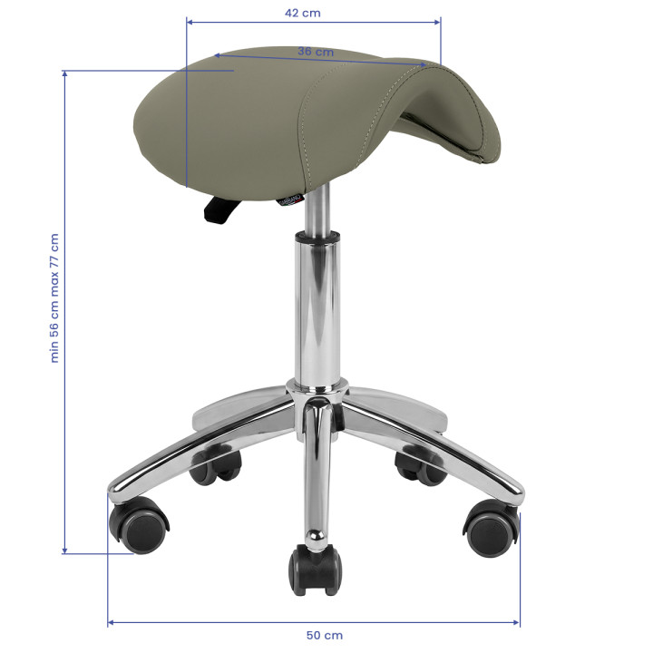 Taboret kosmetyczny AM-302 szary