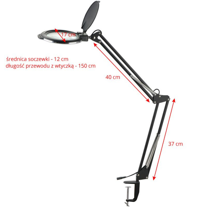Lampa lupa led Glow Moonlight 8012/5" biała do blatu