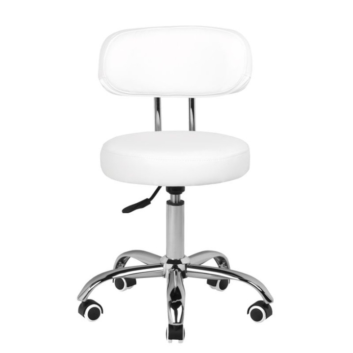 Taboret kosmetyczny do pedicure A-007 biały