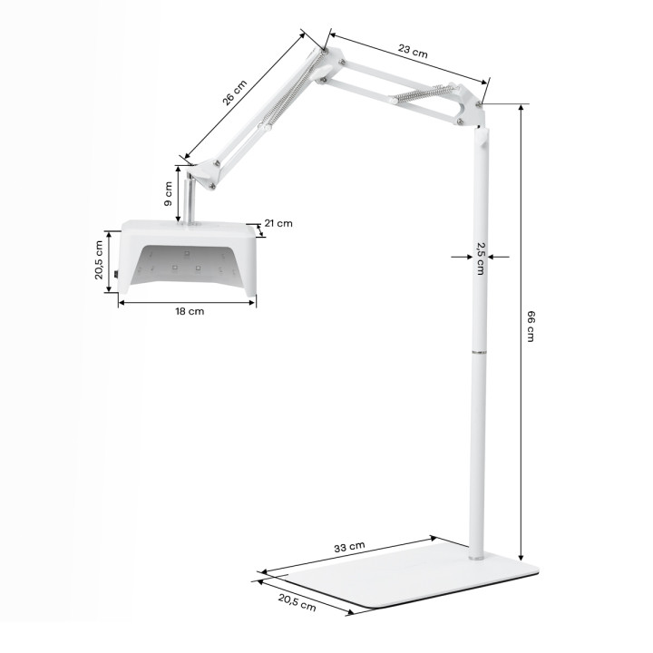 Lampa UV LED Glow 112 z metalowym dnem 48W do pedicure na statywie