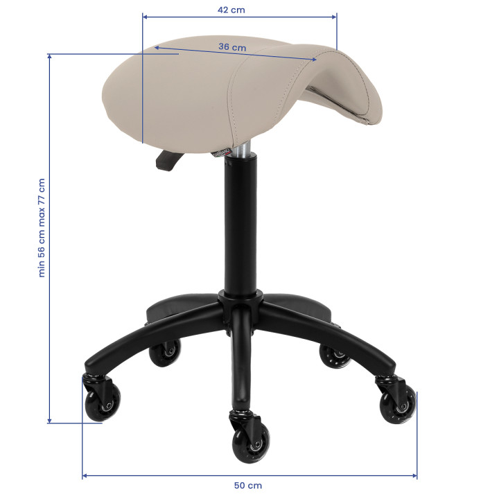 Taboret fryzjerski Gabbiano D032 beżowy