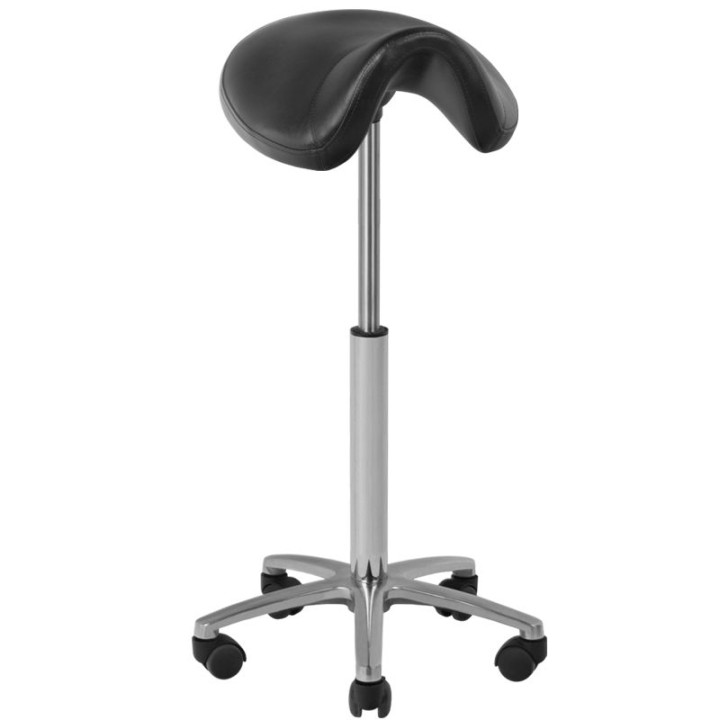 Taboret kosmetyczno-fryzjerski Gabbiano 001B wysoki czarny