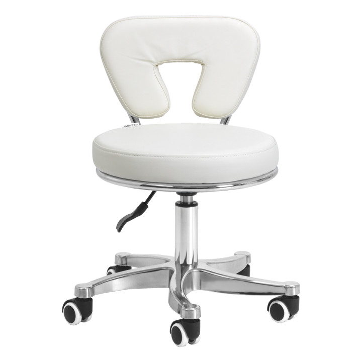 Taboret kosmetyczny do pedicure 9266 biały