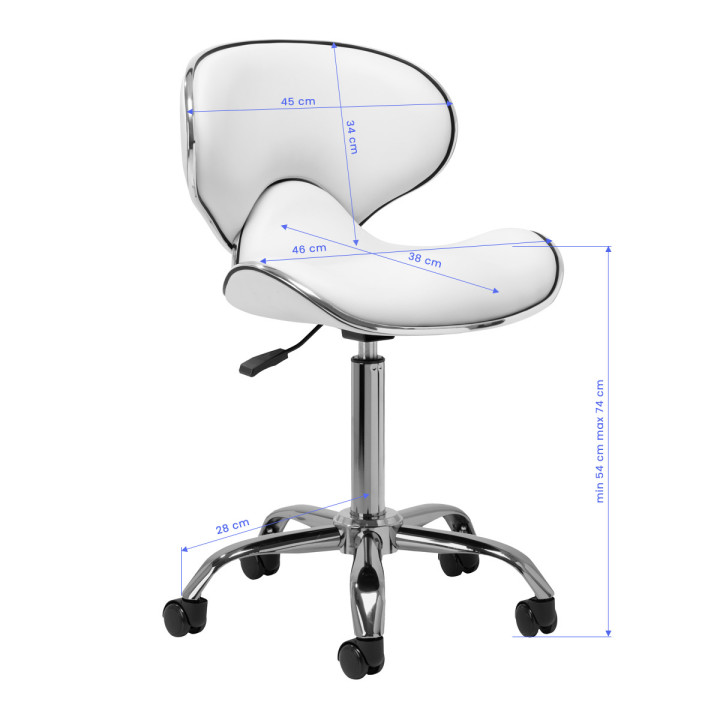 Taboret kosmetyczny Gabbiano Q-4599 biały