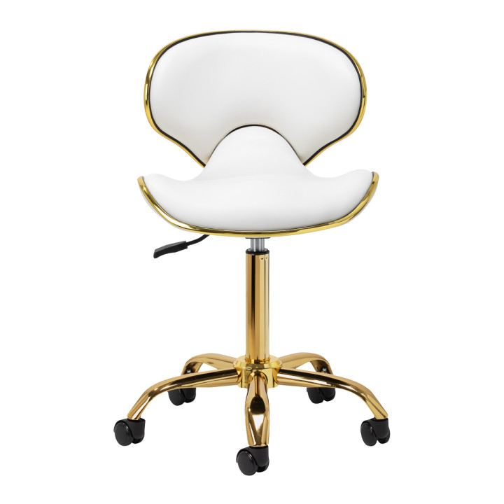 Taboret kosmetyczny Gabbiano Q-4599G biały