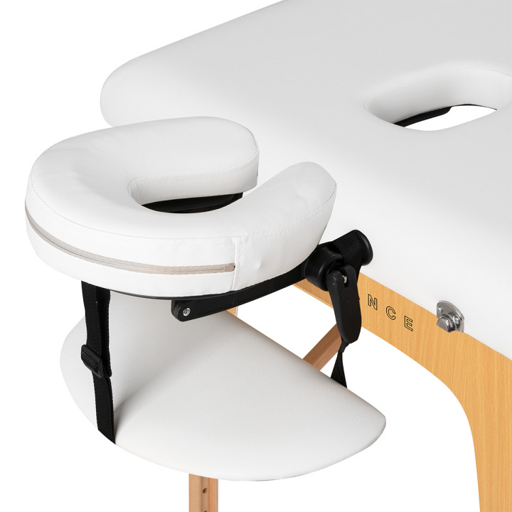 Stół składany do masażu drewniany Balance 2 segmentowy white