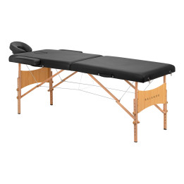 Stół składany do masażu drewniany Balance Lux 2 segmentowy 190x70 czarny