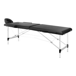 Stół składany do masażu aluminiowy Balance 2 segmenty czarny