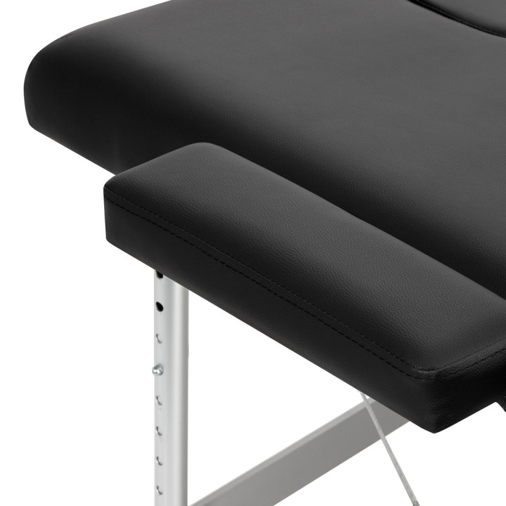 Stół składany do masażu aluminiowy Balance 2 segmenty czarny