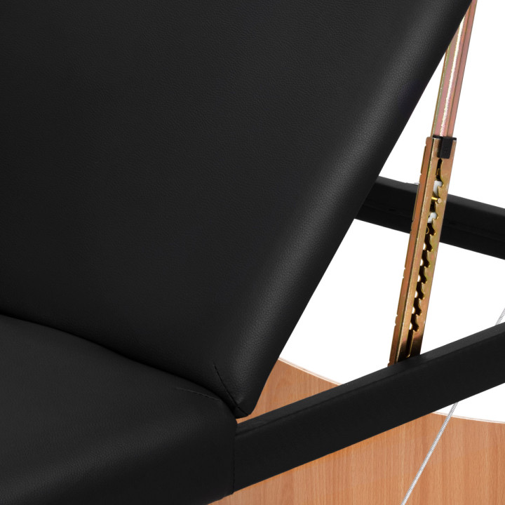 Stół składany do masażu drewniany Balance Lux 3 segmentowy 190x70 czarny