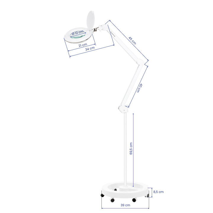 Lampa lupa Elegante 6031 60 led smd 3d ze statywem reg. natężenie światła