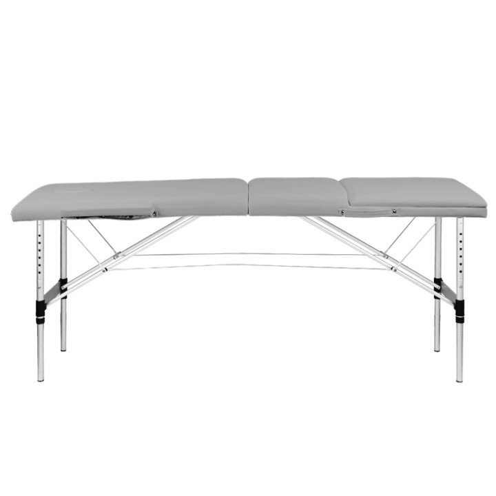 Stół składany do masażu aluminiowy Balance 3 segmentowy szary
