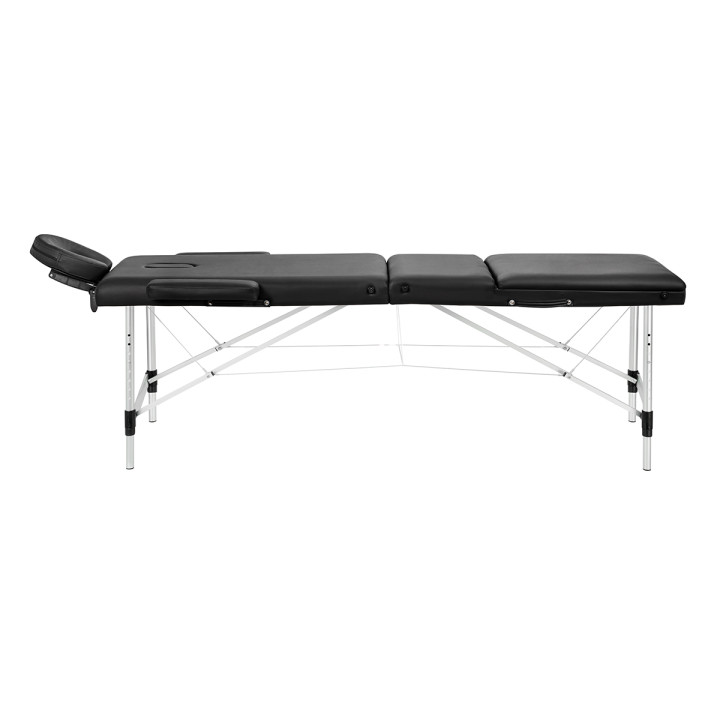 Stół składany do masażu aluminiowy Balance 3 segmentowy czarny