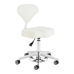 Taboret kosmetyczny Azzurro 156-F bump-up biały
