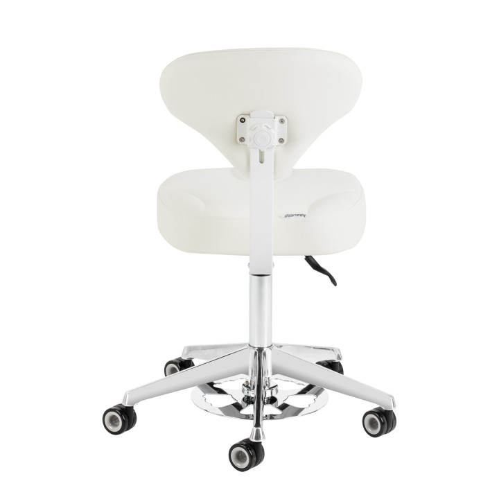 Taboret kosmetyczny Azzurro 156-F bump-up biały