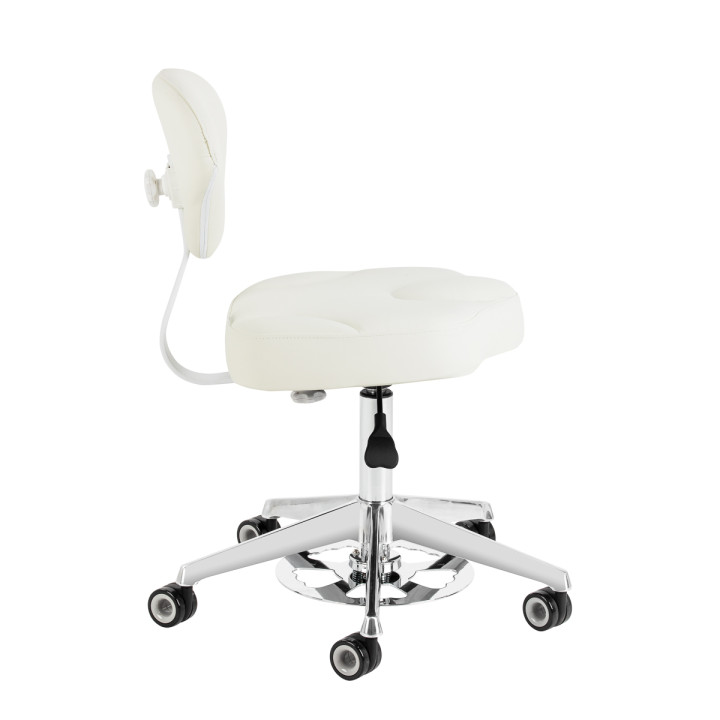 Taboret kosmetyczny Azzurro 156-F bump-up biały