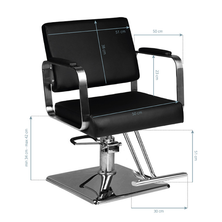 Fotel fryzjerski Hair System HS202 czarny