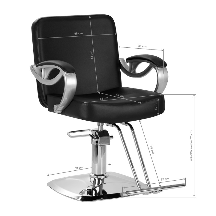 Fotel fryzjerski Hair System ZA31 czarny