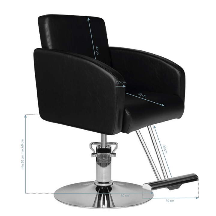 Fotel fryzjerski Hair System HS40 czarny