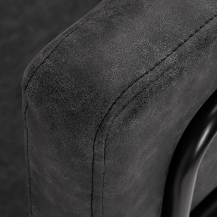 Fotel fryzjerski Gabbiano Katania Loft "Old Leather" czarny
