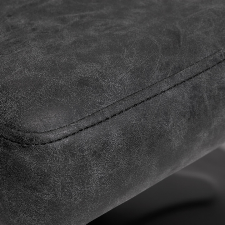 Fotel fryzjerski Gabbiano Katania Loft "Old Leather" czarny