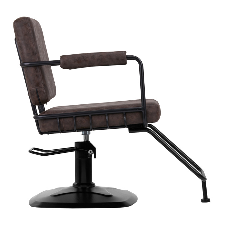 Fotel fryzjerski Gabbiano Katania Loft "Old Leather" ciemny brąz