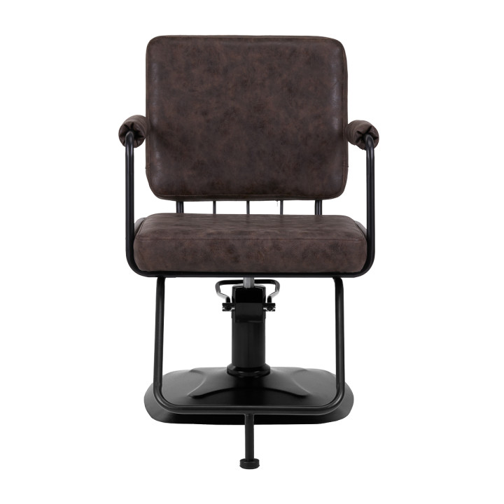 Fotel fryzjerski Gabbiano Katania Loft "Old Leather" ciemny brąz