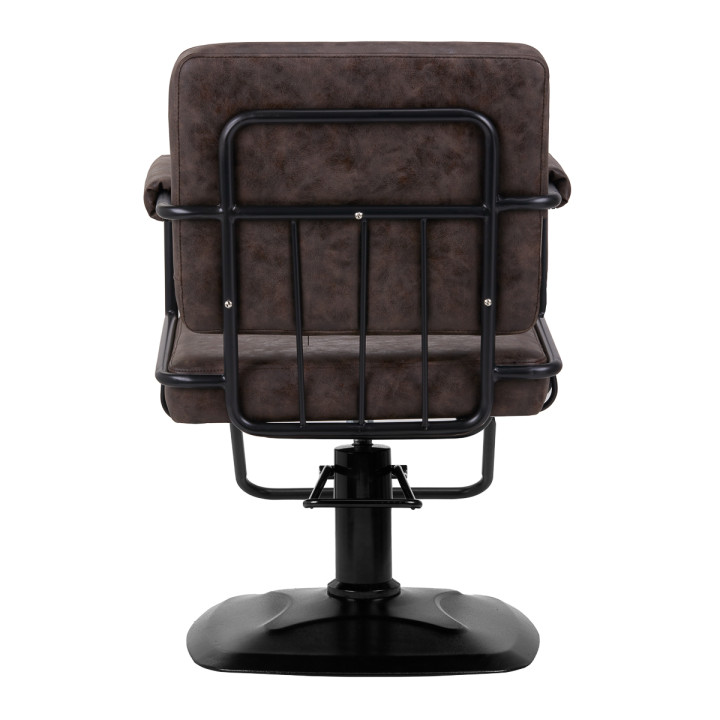 Fotel fryzjerski Gabbiano Katania Loft "Old Leather" ciemny brąz