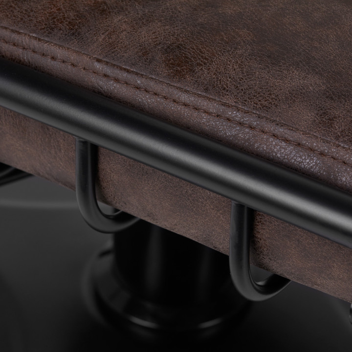 Fotel fryzjerski Gabbiano Katania Loft "Old Leather" ciemny brąz