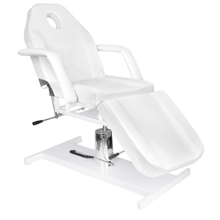 Fotel kosmetyczny hydrauliczny Basic 210 biały