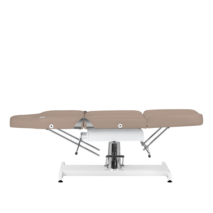 Fotel kosmetyczny hydrauliczny Sillon v2 210 szarobrązowy