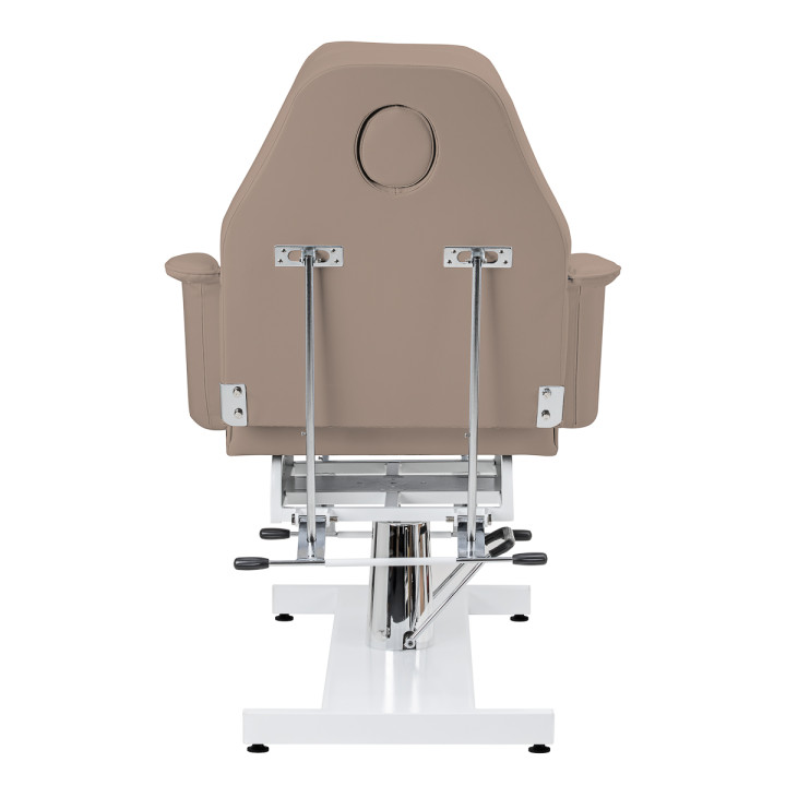 Fotel kosmetyczny hydrauliczny Sillon v2 210 szarobrązowy