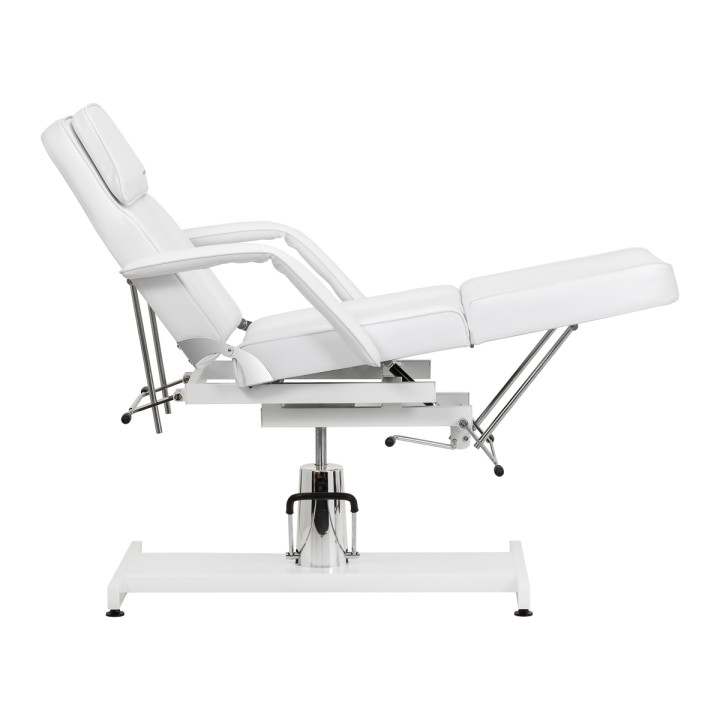Fotel kosmetyczny hydrauliczny Sillon 210 z kołyską biały