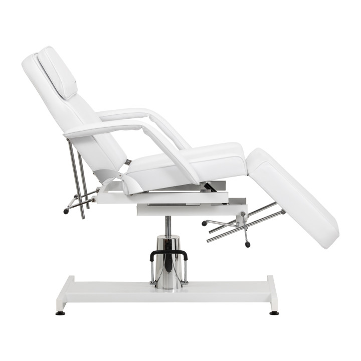 Fotel kosmetyczny hydrauliczny Sillon 210 z kołyską biały
