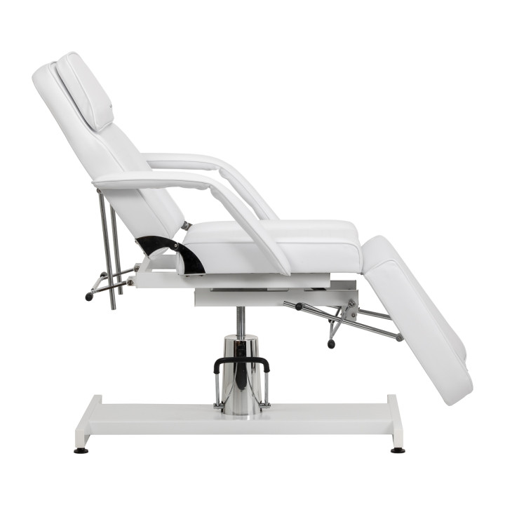 Fotel kosmetyczny hydrauliczny Sillon 210 z kołyską biały