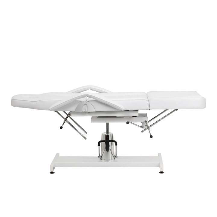 Fotel kosmetyczny hydrauliczny Sillon 210 z kołyską biały