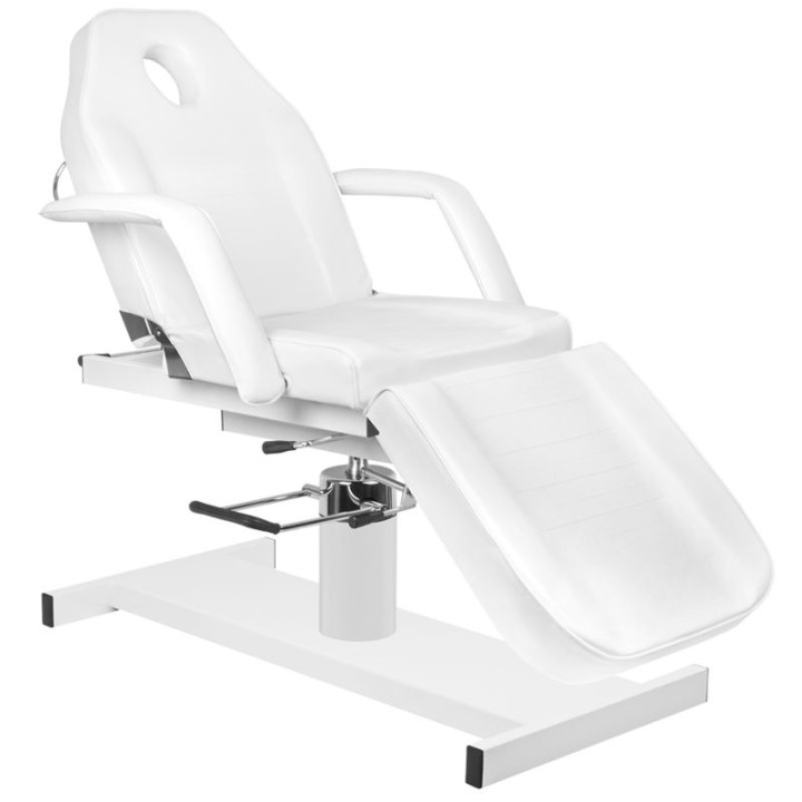 Fotel kosmetyczny hydrauliczny A 210D z kołyską biały