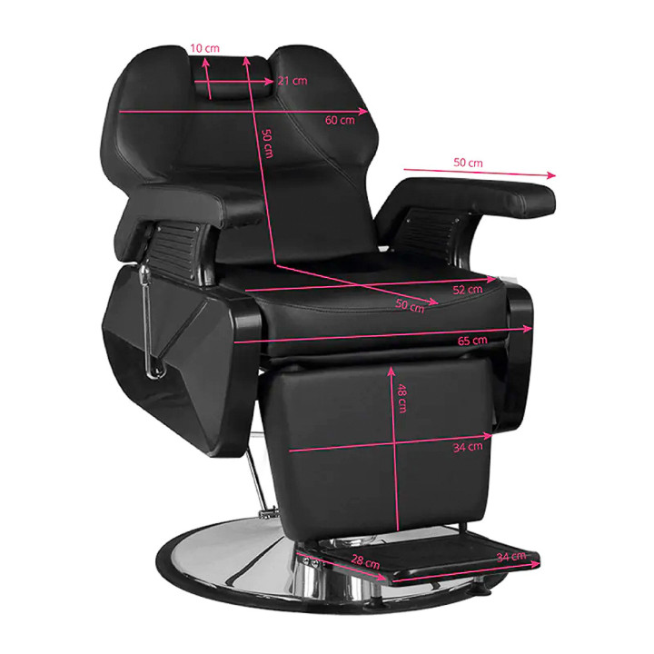 Fotel barberski Hair System New York czarny