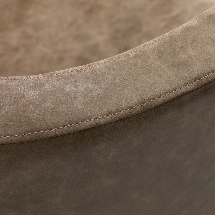Fotel fryzjerski Gabbiano Roma "Old Leather" brązowy