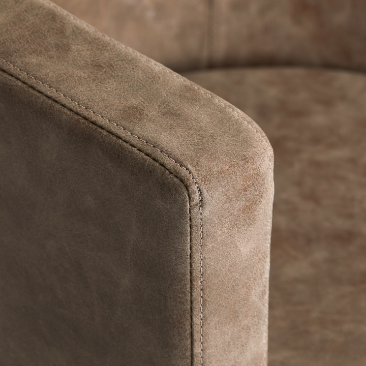 Fotel fryzjerski Gabbiano Roma "Old Leather" brązowy
