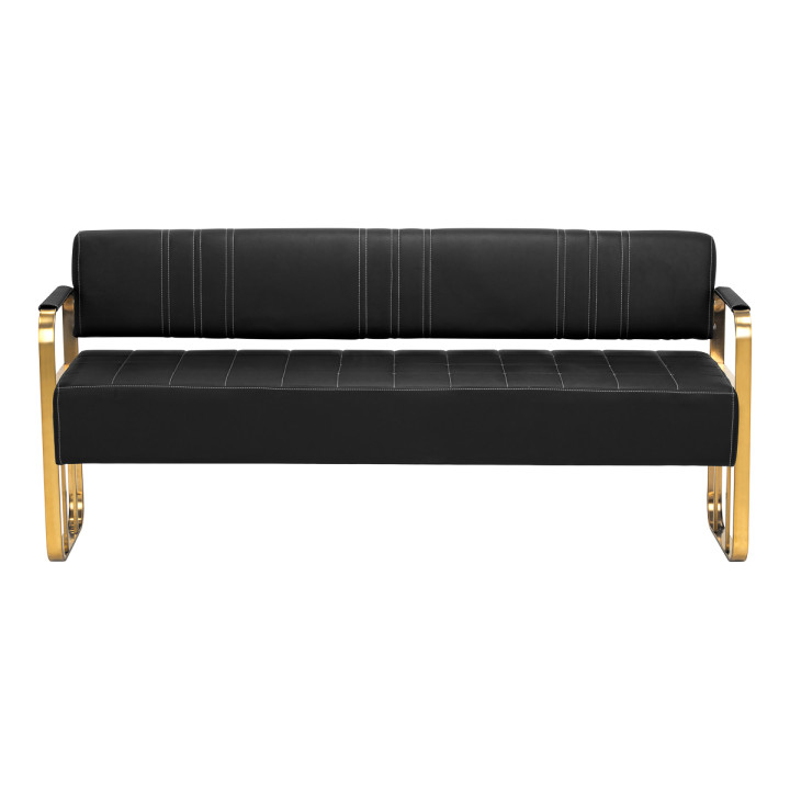 Sofa do poczekalni Gabbiano Avila czarno-złota