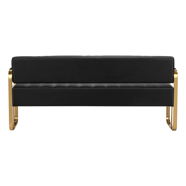Sofa do poczekalni Gabbiano Avila czarno-złota