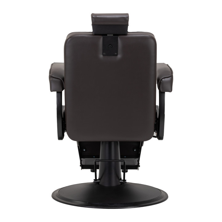 Fotel barberski Hair System BM88066B brązowy na czarnej podstawie