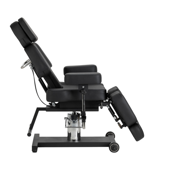 Fotel hydrauliczny do tatuażu Pro Ink 605 płynna regulacja czarny