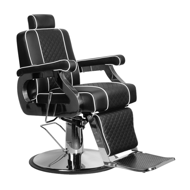Fotel barberski Gabbiano Paulo czarny