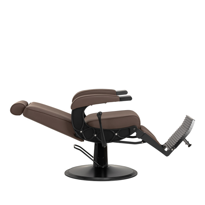 Fotel barberski Gabbiano Continental brązowy