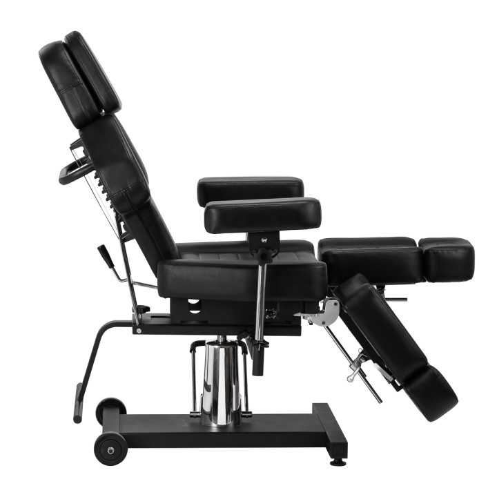 Fotel hydrauliczny do tatuażu Pro Ink 601A czarny