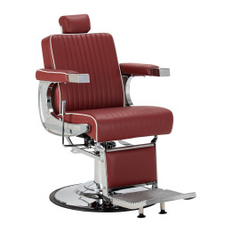 Fotel barberski Gabbiano Visionerio czerwony