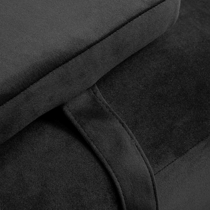 Fotel zabiegowy do rzęs Sillon Corona czarny welur ze złotą podstawą
